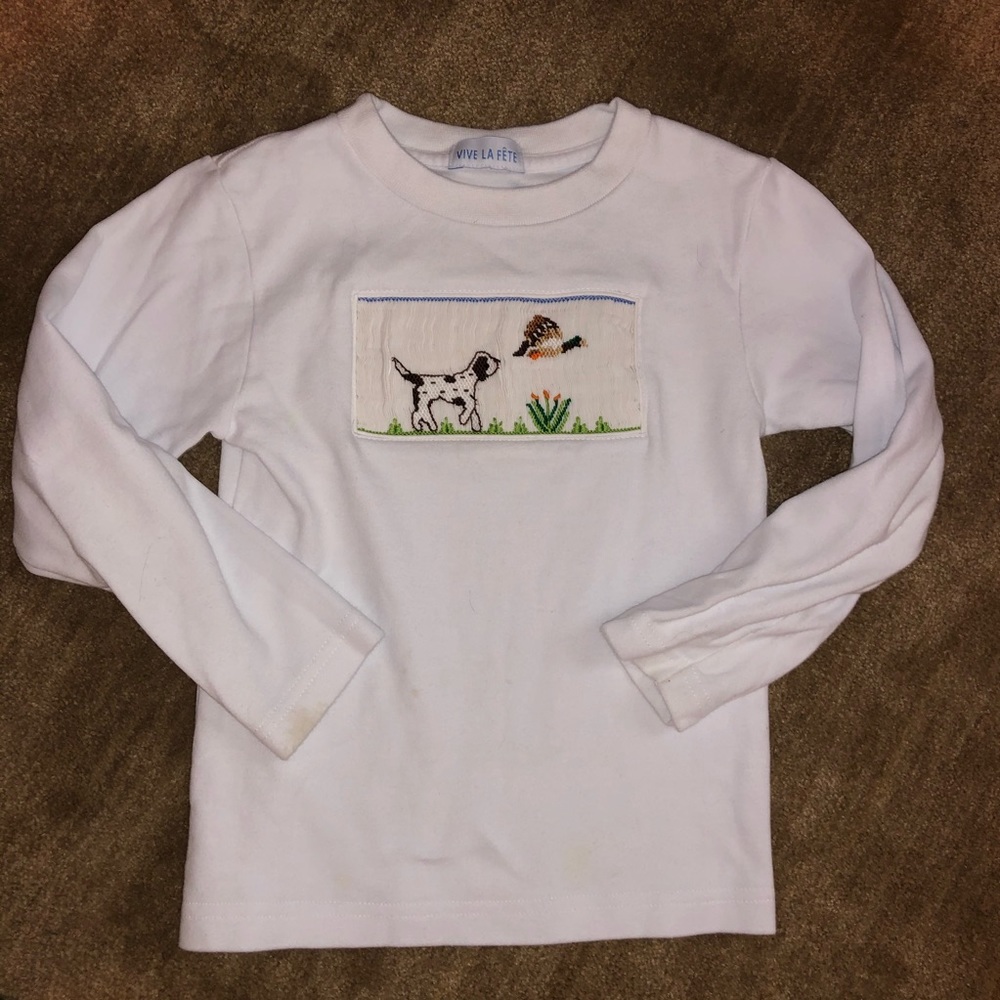 Vive le Fete smocked shirt
